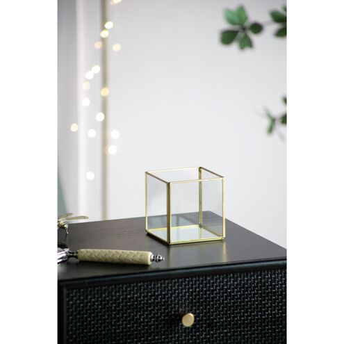 Anita 5 inch Clear/Gold Box