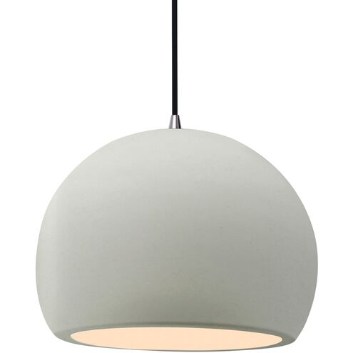 Radiance 1 Light 12.25 inch Matte White and Brushed Nickel Pendant Ceiling Light