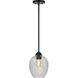 Olivia 1 Light 7 inch Black Pendant Ceiling Light