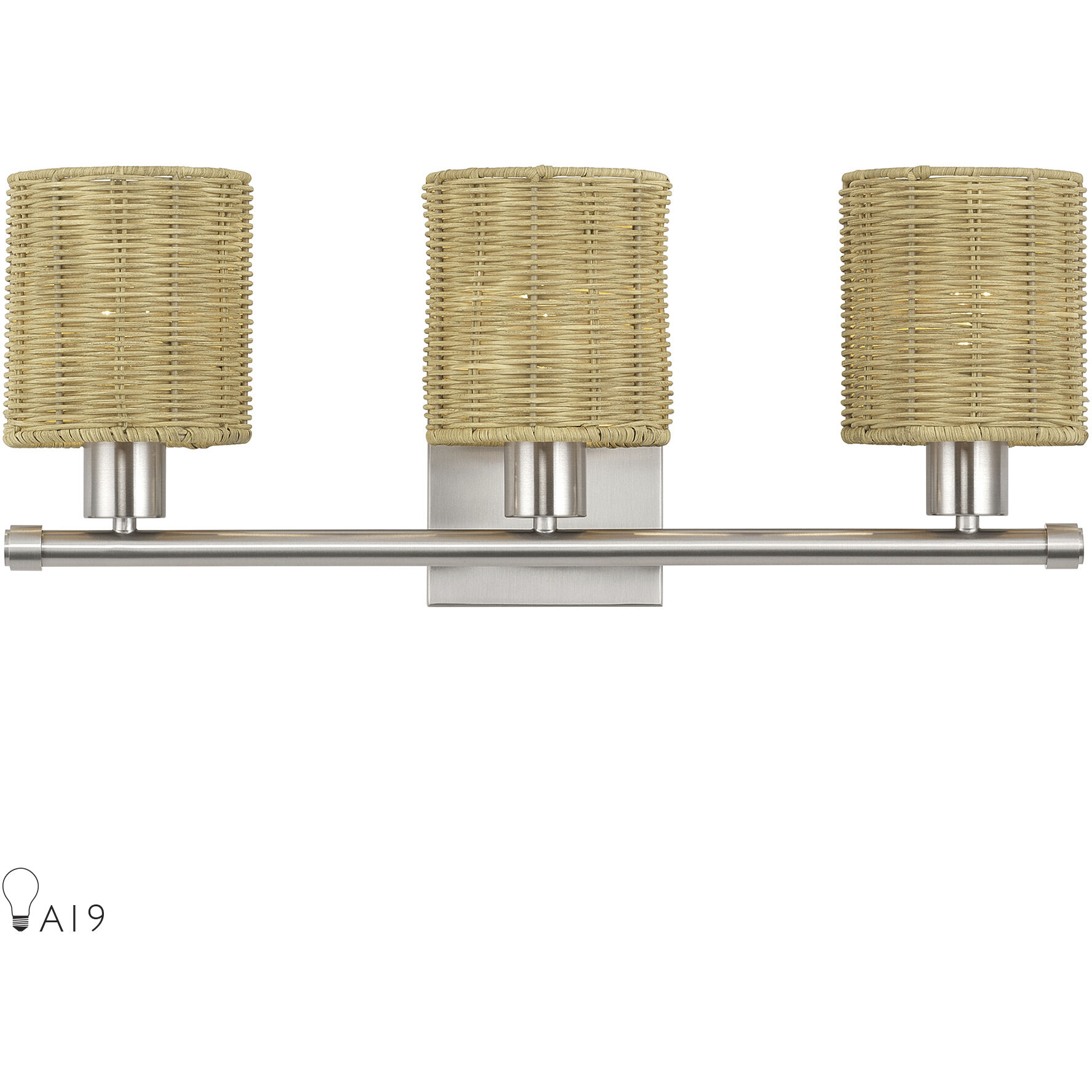 Weavington 3 Light 23.5 inch Brushed Nickel Vanity Wall Sconce Wall Light