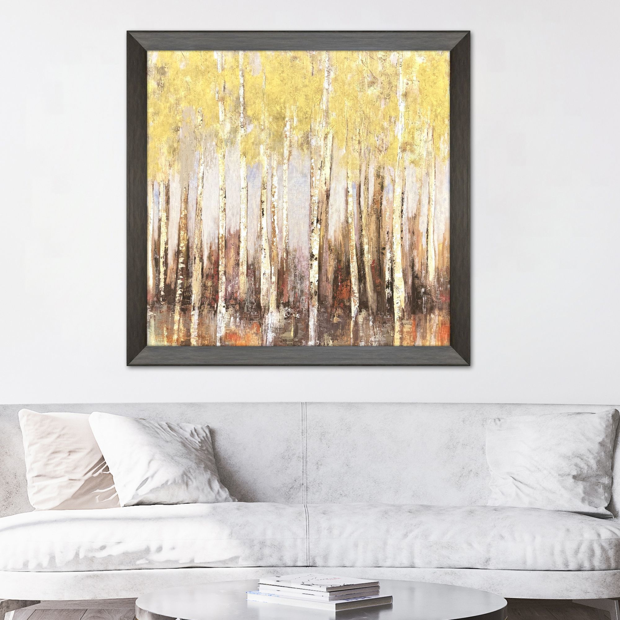 New Estate Yellow and Green and Brown and Multi Framed Art