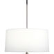 Penelope 3 Light 15 inch Polished Nickel Pendant Ceiling Light in Ascot White