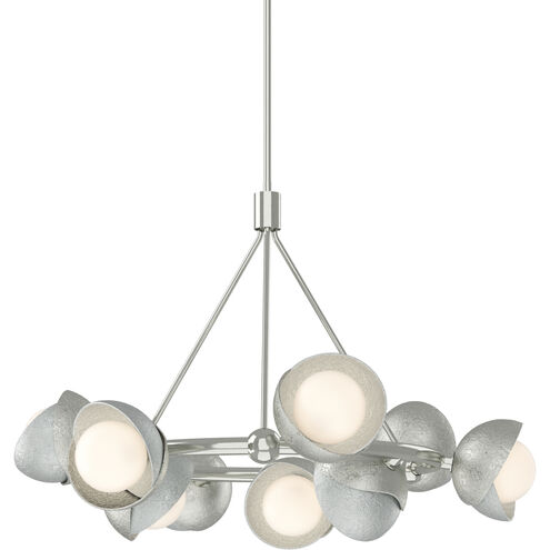 Brooklyn 9 Light 32 inch Sterling and Vintage Platinum Ring Pendant Ceiling Light in Sterling/Vintage Platinum