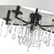 Echelon 5 Light 26 inch Matte Black Chandelier Ceiling Light in Bridal Veil