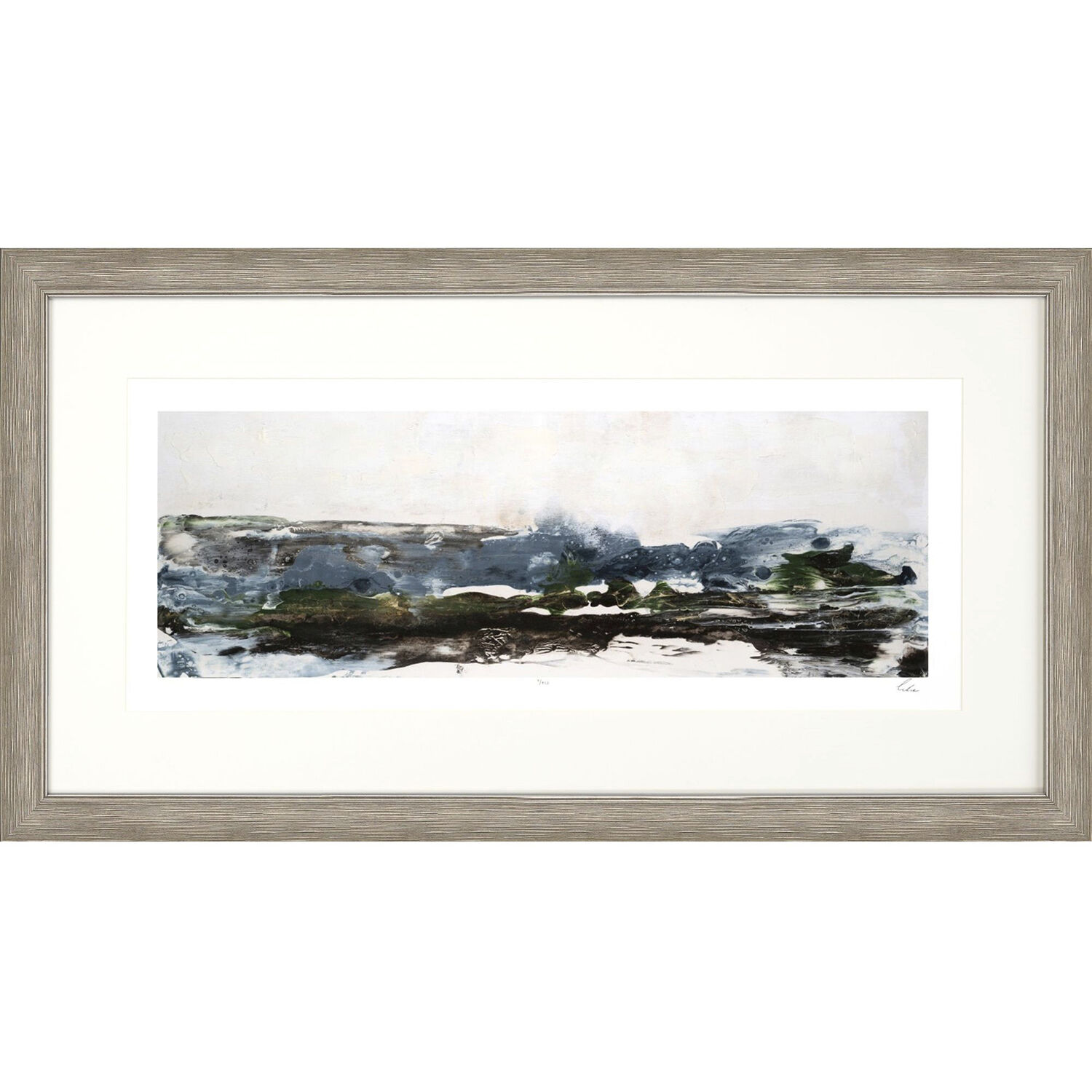 Magic Seascape Blue and Green and White Framed Art