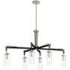 Pullman Junction 6 Light 40 inch Coal / Brushed Nickel Island Light Ceiling Light