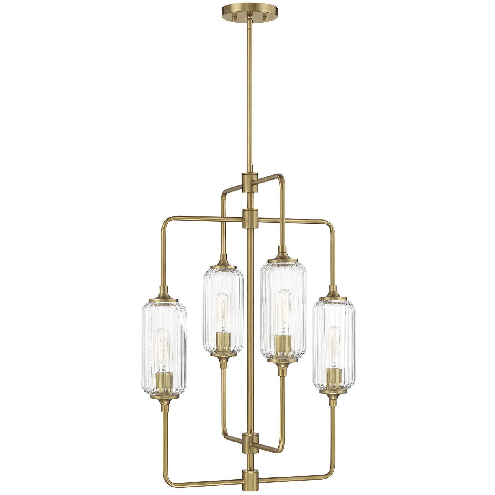 Holton 4 Light 20 inch Warm Brass Chandelier Ceiling Light