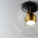Nucleus LED 11 inch Black and Natural Aged Brass Single Pendant Ceiling Light
