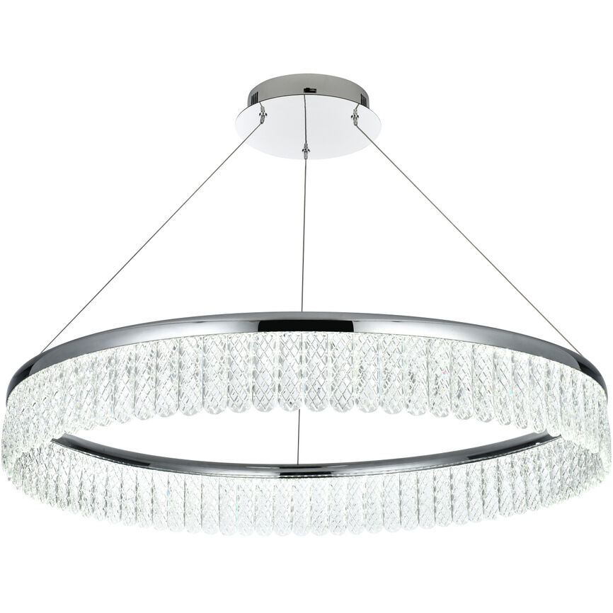 Rune 1 Light 32 inch Chrome Chandelier Ceiling Light
