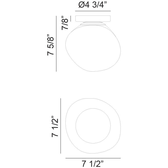 Melotte Wall Sconce Wall Light in Black and Opal Glass