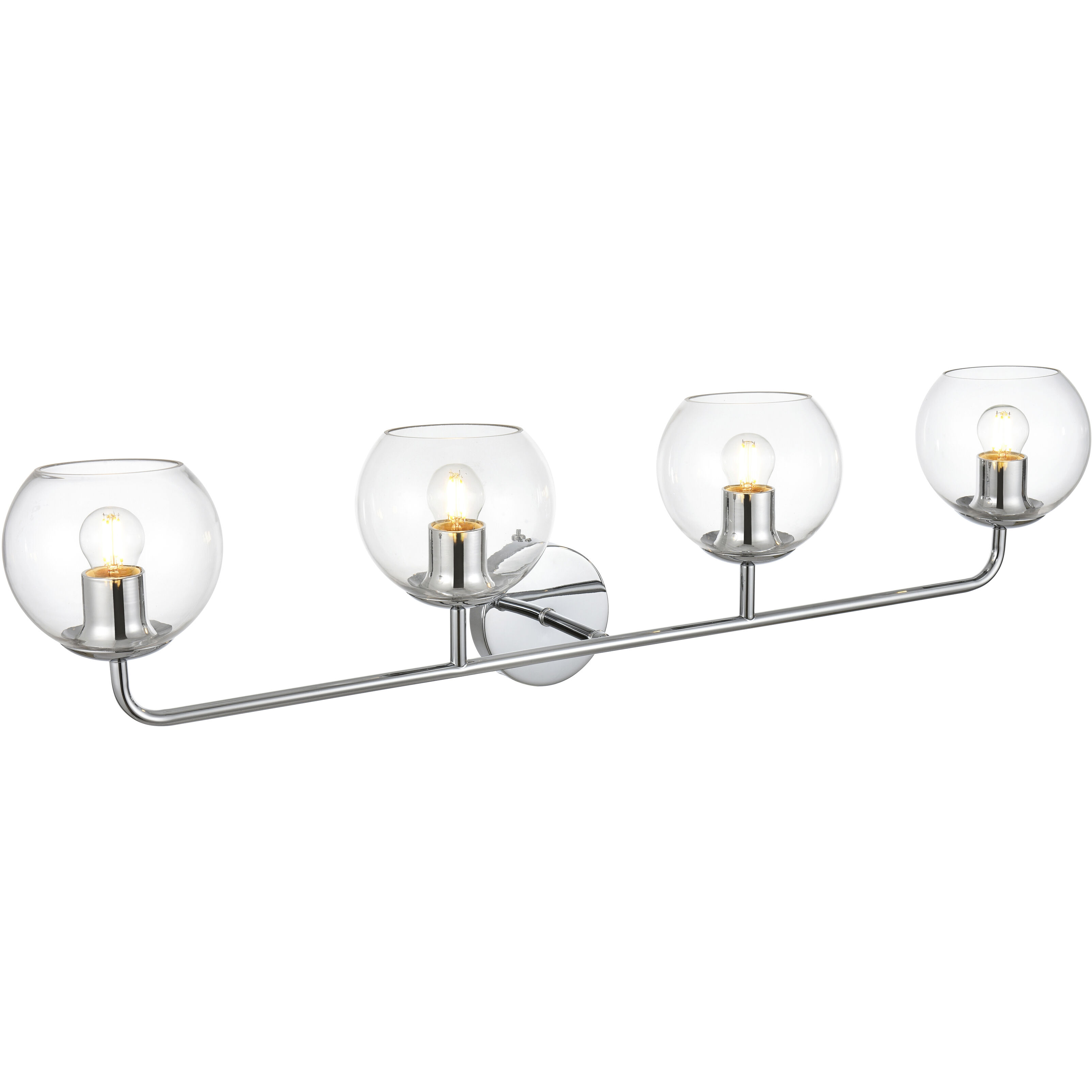 Genesis 4 Light 37 inch Chrome Bath Sconce Wall Light