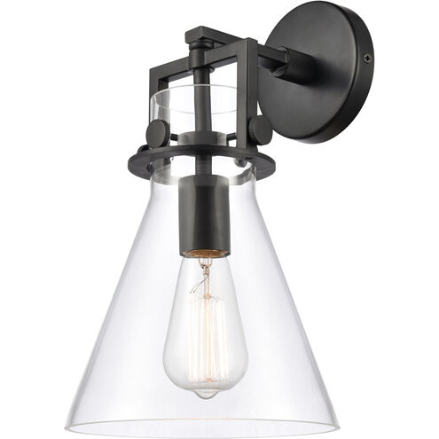 Restoration Newton 1 Light 8 inch Matte Black Sconce Wall Light, Restoration