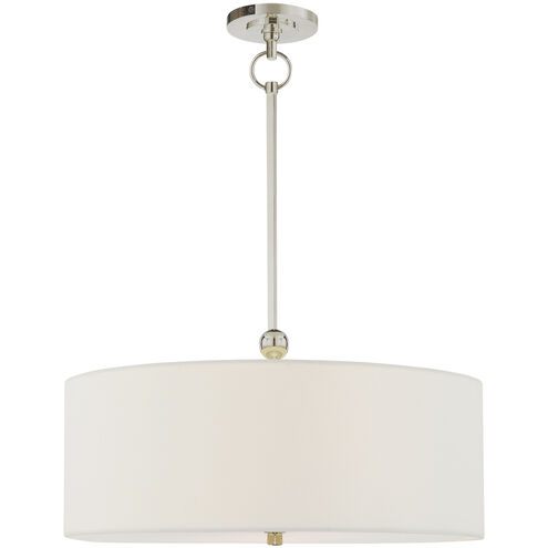 Thomas O'Brien Reed 2 Light 22 inch Polished Nickel Hanging Shade Ceiling Light in Linen