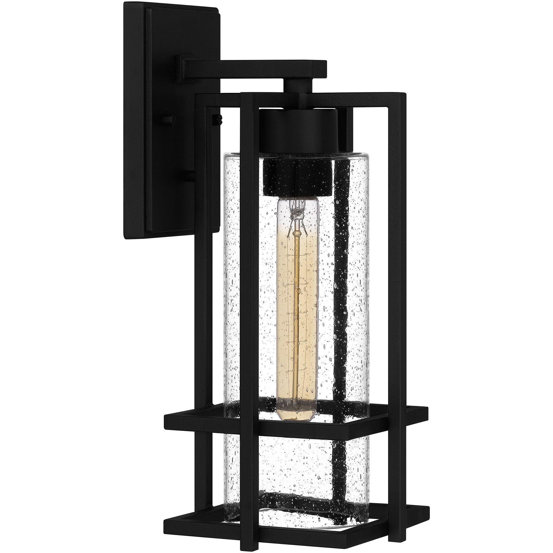 Damien 1 Light 15 inch Earth Black Outdoor Wall Lantern