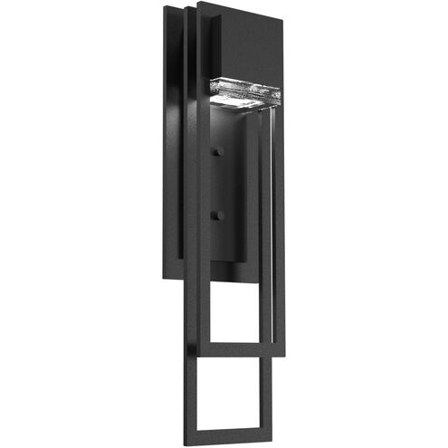 Cascade LED 18 inch Textured Black Outdoor Sconce