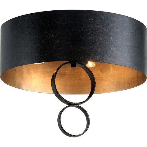 Rivington 4 Light 20 inch Charred Copper Semi Flush Ceiling Light