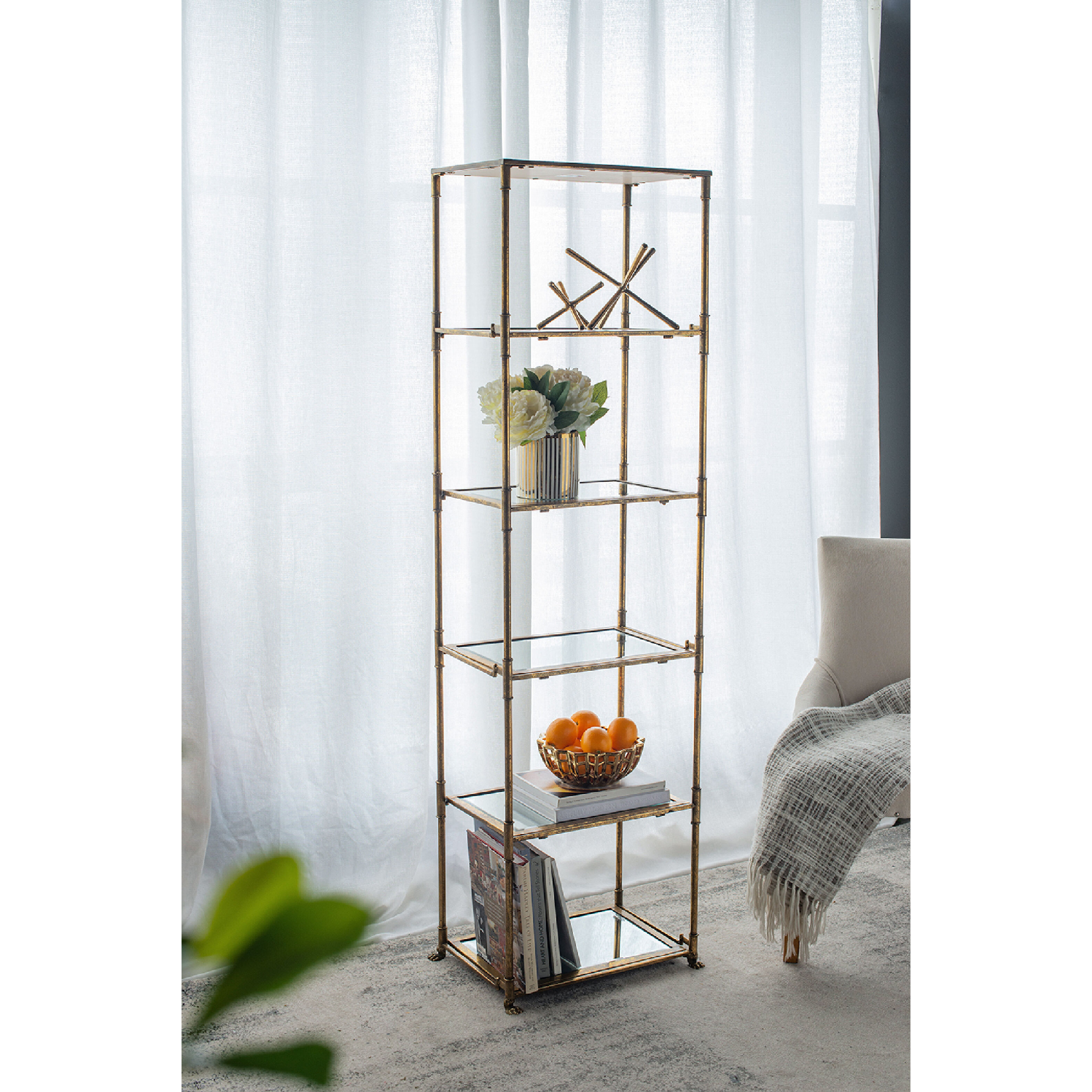 Persia 70.5 X 19.7 X 14.6 inch Gold Shelf