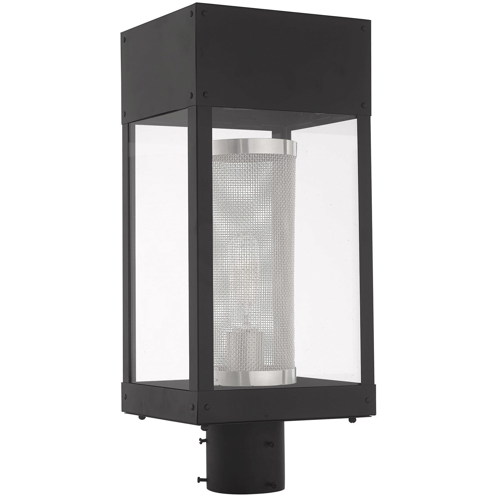 Franklin 1 Light 19 inch Black Outdoor Post Top Lantern