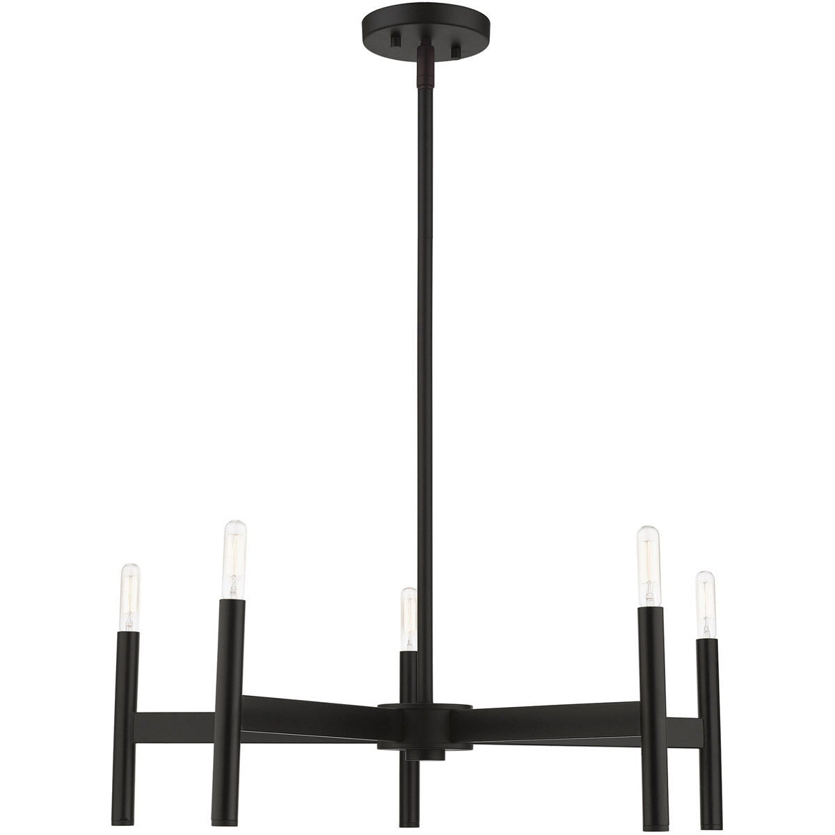 Copenhagen 5 Light 25 inch Black Chandelier Ceiling Light