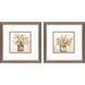 Florals Collection Brushed Pewter With Silver Lip Framed Art