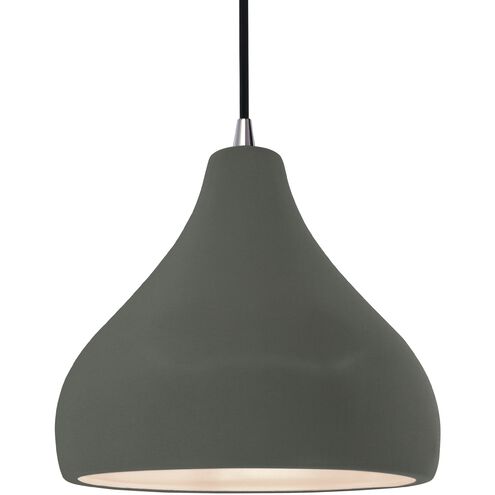 Radiance 1 Light 11.5 inch Pewter Green and Brushed Nickel Pendant Ceiling Light