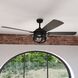 Barnes 21.26 inch Matte Black with Chestnut-Black Chestnut Blades Ceiling Fan