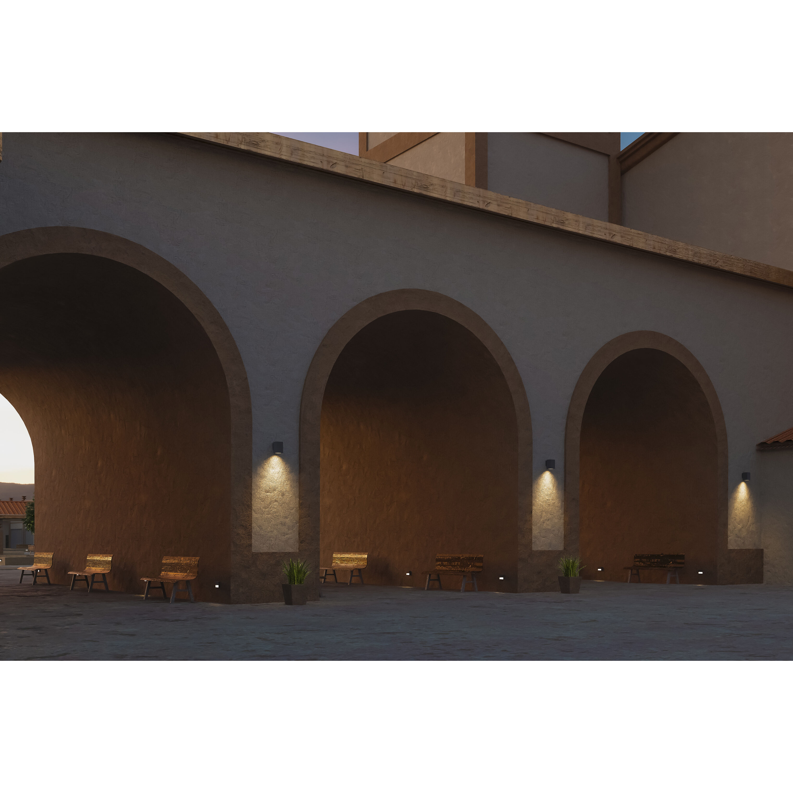 Piazza 277 5 watt Anthracite with Rust Outdoor Step Light