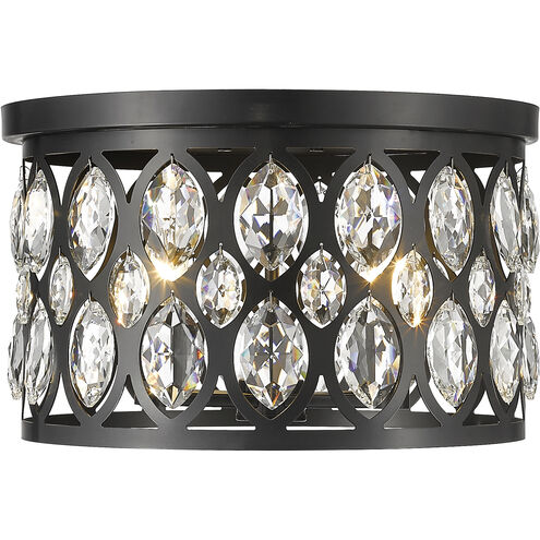 Dealey 4 Light 14.75 inch Matte Black Flush Mount Ceiling Light