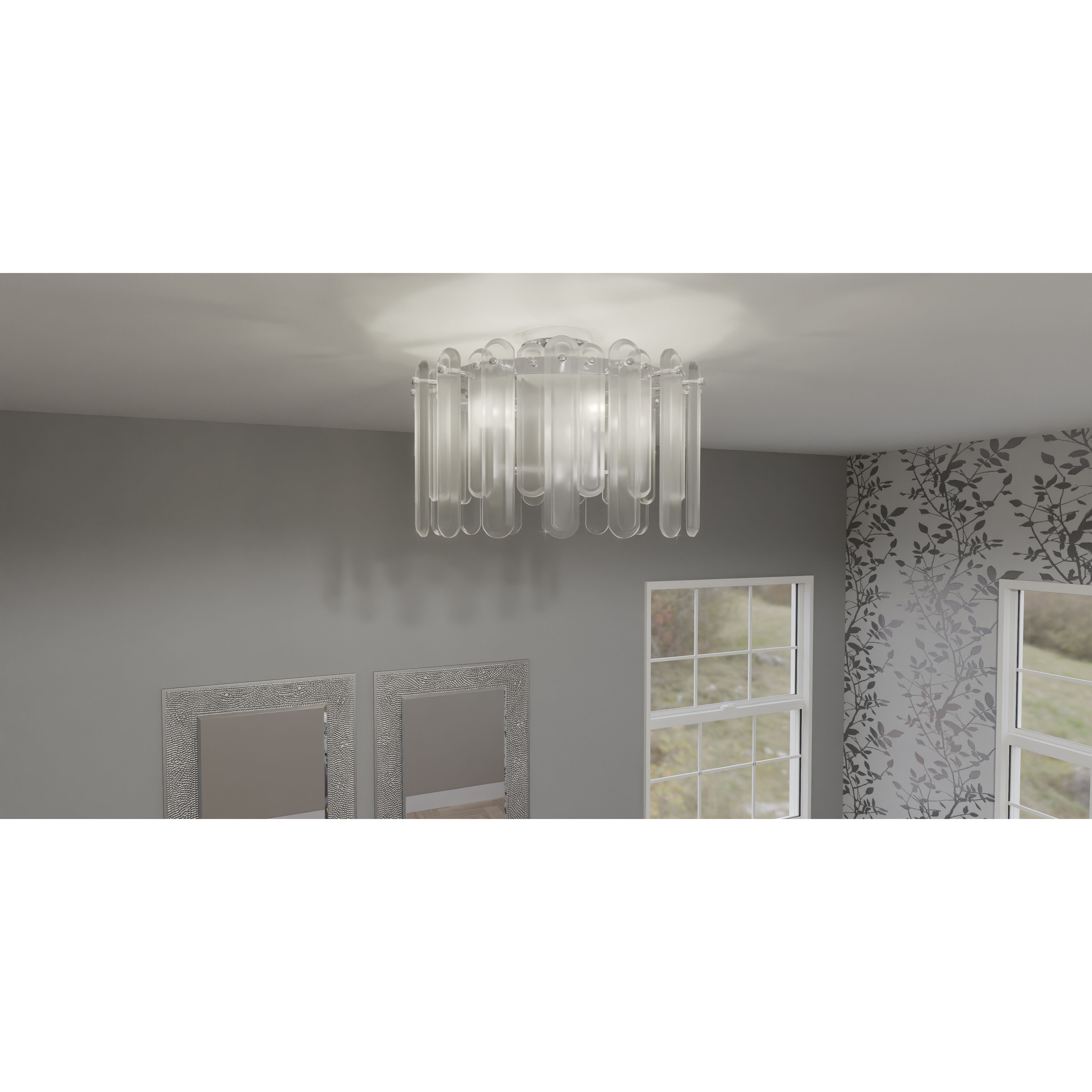 Stiles 5 Light 20.25 inch Polished Chrome Semi-Flush Mount Ceiling Light, Large