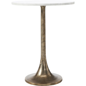 Amalya 23 X 18 inch Antique Brass Side Table