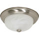 Brentwood 2 Light 13 inch Brushed Nickel Flush Mount Ceiling Light