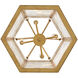 Lisa McDennon Sura 4 Light 16 inch Distressed Brass Pendant Ceiling Light