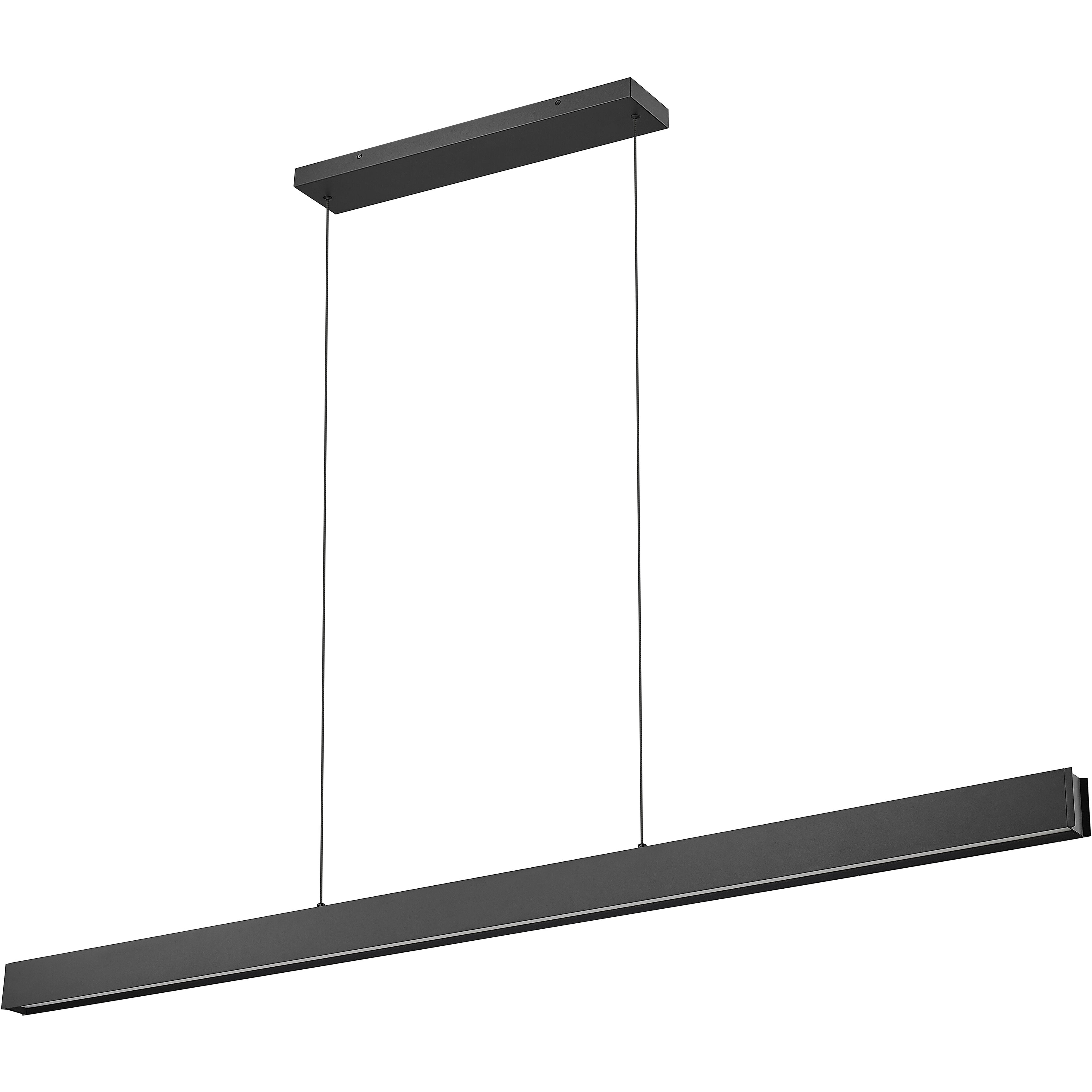 Hudson LED 72 inch Matte Black Linear Chandelier Ceiling Light