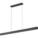 Hudson LED 72 inch Matte Black Linear Chandelier Ceiling Light