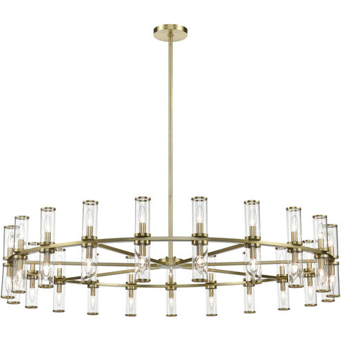 Revolve 42 Light 60.38 inch Natural Brass Chandelier Ceiling Light