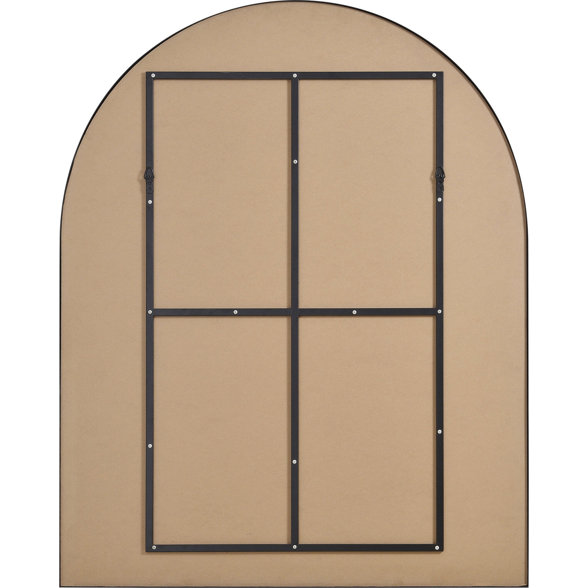 Lamia 50 X 40 inch Matte Black and Clear Mirror