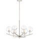 Spyglass 6 Light 28 inch Satin Platinum Chandelier Ceiling Light