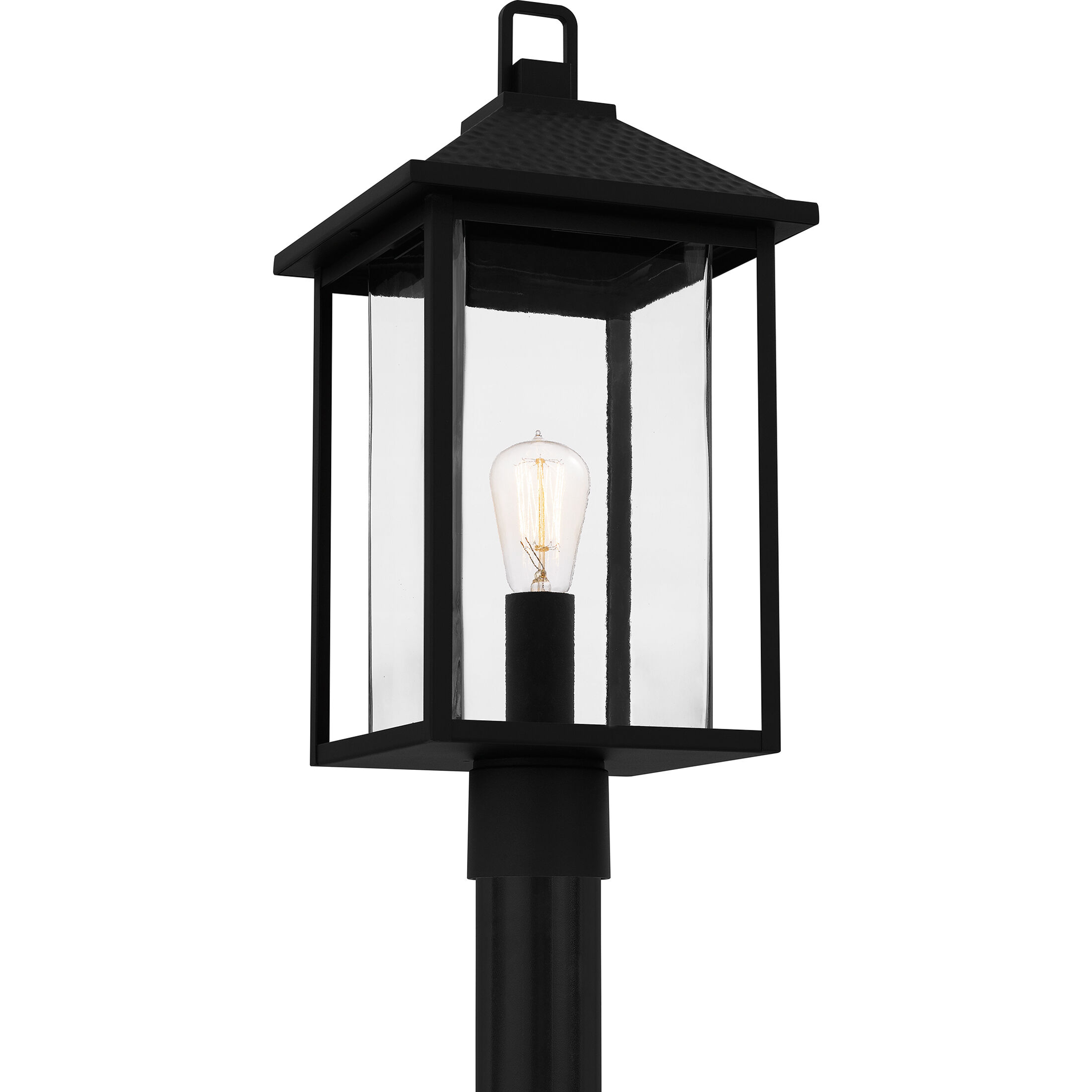 Fletcher 1 Light 21 inch Earth Black Outdoor Post Lantern