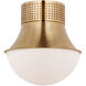 Kelly Wearstler Precision LED 8.75 inch Antique-Burnished Brass Flush Mount Ceiling Light