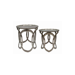 Nesting 20 X 19 inch Nickel Side Table
