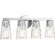 Gordon 4 Light 22 inch Chrome Bathroom Vanity Light Wall Light