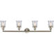 Franklin Restoration Small Canton LED 42 inch Brushed Satin Nickel Bath Vanity Light Wall Light in Seedy Glass, Franklin Restoration