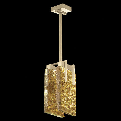 Terra LED 7.75 inch Gold Pendant Ceiling Light in Gold Studio Glass