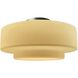 Radiance LED 16.5 inch Muted Yellow and Brushed Nickel Semi Flush Ceiling Light
