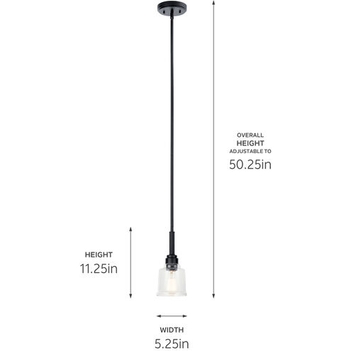 Aivian 1 Light 5.25 inch Black Mini Pendant Ceiling Light