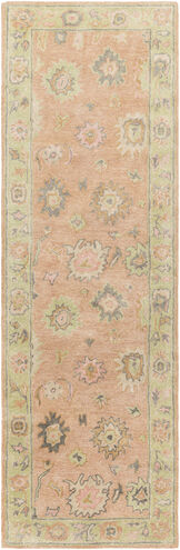 Malatya 96 X 30 inch Dusty Coral Rug in 2.5 x 8, Runner