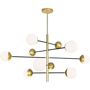 Compass LED 38 inch Medallion Gold Down Chandelier Ceiling Light
