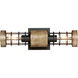 Homestead 2 Light Driftwood and Black Wall Sconce Wall Light