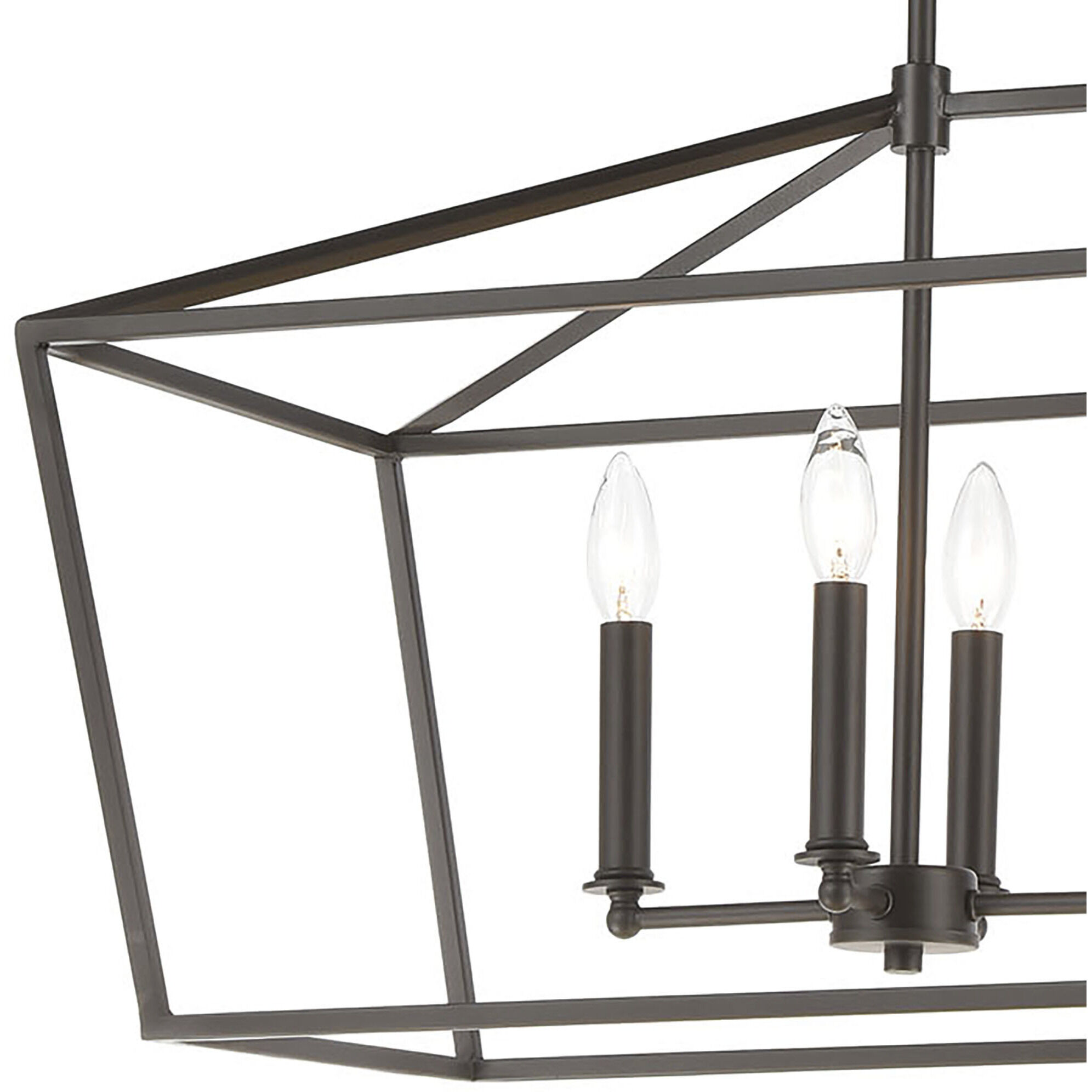 Fairfax 7 Light 36 inch Oil Rubbed Bronze Linear Chandelier Ceiling Light