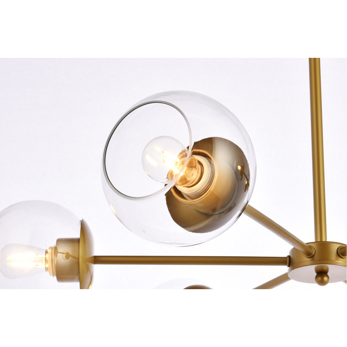 Briggs 6 Light 30 inch Brass Pendant Ceiling Light